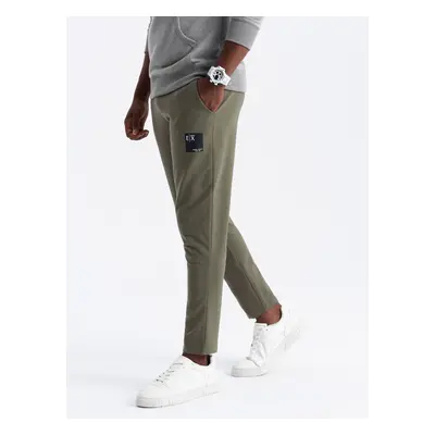 Ombre Men's sweatpants with logo - olive