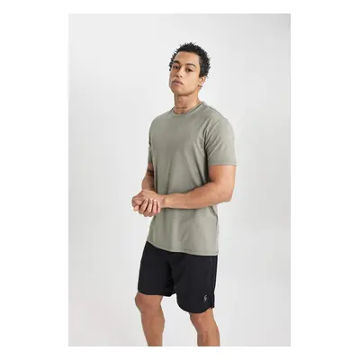 DEFACTO Fit Standard Fit Crew Neck Basic Plain Short Sleeve T-Shirt