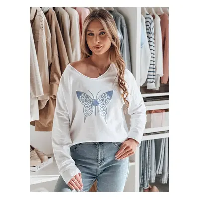 Bluzka damska oversize FLOFLY biała Dstreet