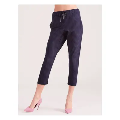 Navy pants 7/8 with white pinstripes Yups