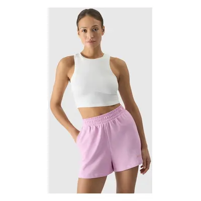 Dámský crop top slim 4F - krémový