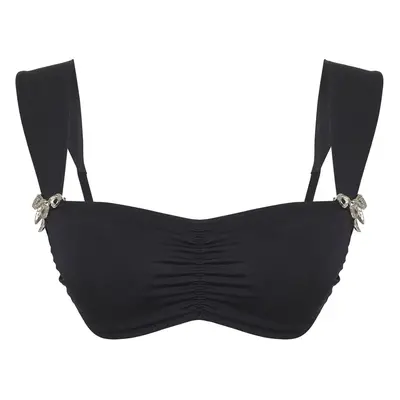 Trendyol Black Bralette Accessorized Bikini Top