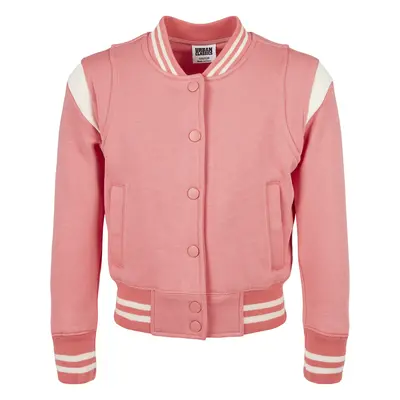 Dívčí inset College Sweat Jacket palepink/whitesand