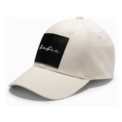 Ombre Men's baseball cap with large patch - cream