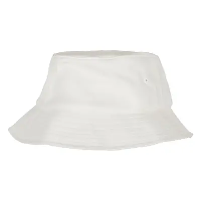 Dětská čepice Flexfit Cotton Twill Bucket, bílá