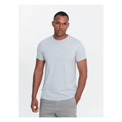 Ombre Men's classic cotton BASIC T-shirt - grey melange