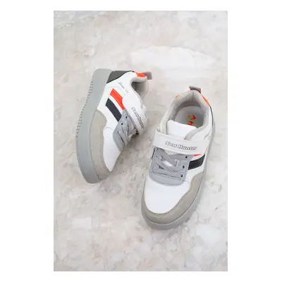 Soho Ice-White-Orange Kids Sneaker