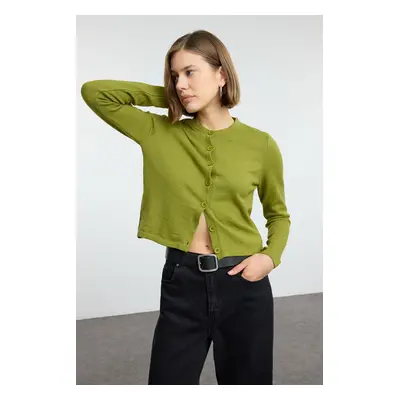 Trendyol Green Wool Knitted Cardigan