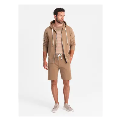 Ombre Men's sweatshirt set unbuttoned sweatshirt + shorts