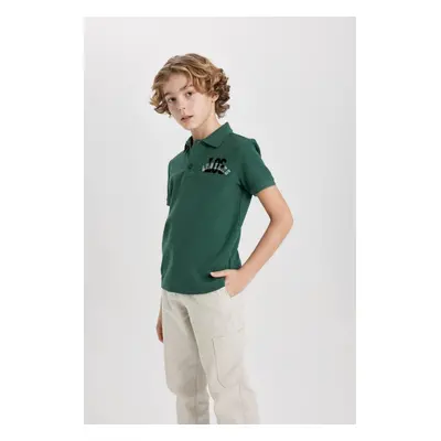 DEFACTO Boys Waffle Short Sleeve Polo T-Shirt