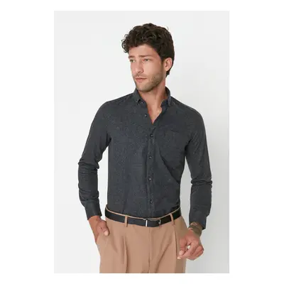 Trendyol Black Slim Fit Single Pocket Shirt