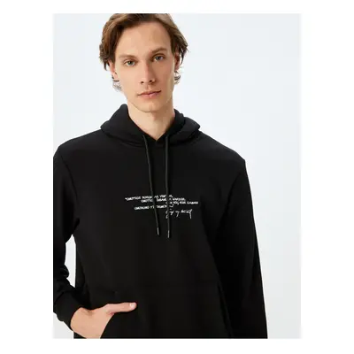 Koton Hooded Kangaroo Pocket Cotton Blended Ataturk Sweatshirt