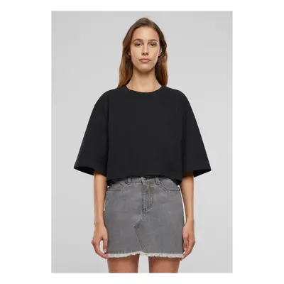 Dámské tričko Heavy Organic Oversized Cropped černé