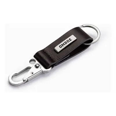 Ombre Men's key ring with snap hook - black