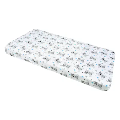 Medi Partners Fitted sheet for crib – cotton – Teddy bear blue