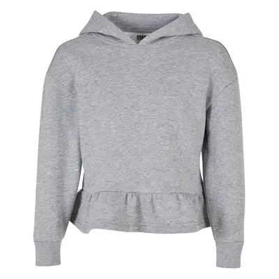 Dívčí organické Volants Hoody šedá