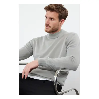 Trendyol Mink Slim Fit Cotton Turtleneck Basic Knitwear Sweater