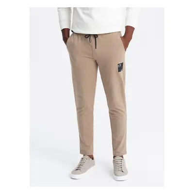 Ombre Men's sweatpants with logo - brown