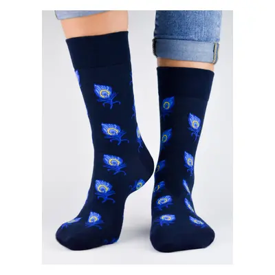 NOVITI Unisex's Socks SB002-U-11 Navy Blue