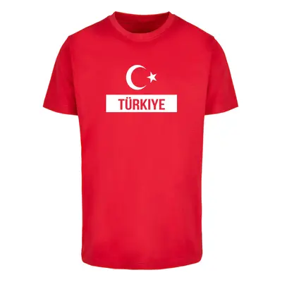 Pánské tričko Merchcode Football - Turkey červené