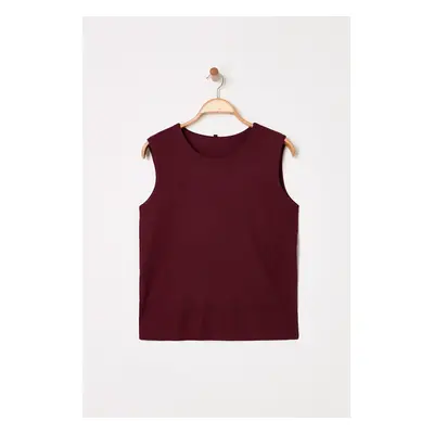 Trendyol Plum Sleeveless Regular Pattern Knitted Undershirt