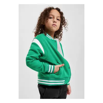 Boys Inset College Sweat Jacket bodegagreen/bílá