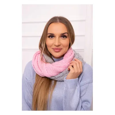 Kesi KN14 Dámský dvoubarevný džínový + šedý snood