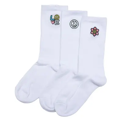 Ponožky Peace Icon Socks 3-balení bílé