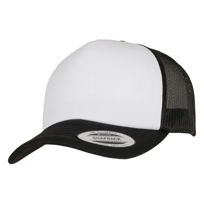 Kšiltovka YP Classics® Curved Foam Trucker Cap – bílá Přední strana černá/bílá/černá