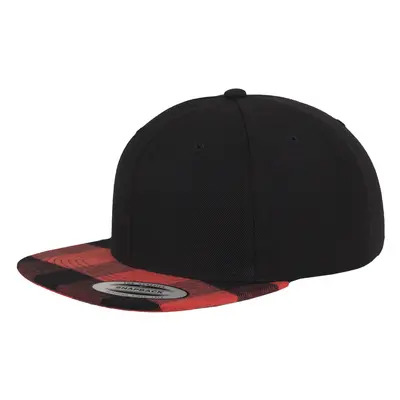 Kostkovaný Flanell Peak Snapback blk/red