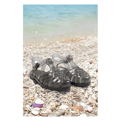 Trendyol Black Jelly Glitter Sandals