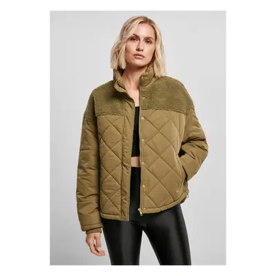 Dámská oversized Diamond Quilt Puffer Jacket tiniolive