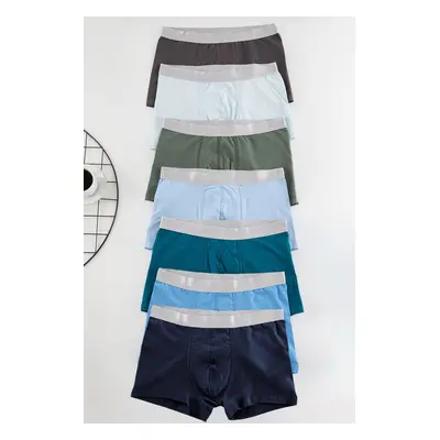 Trendyol 7-Pack Plain/Patterned Cotton Boxer