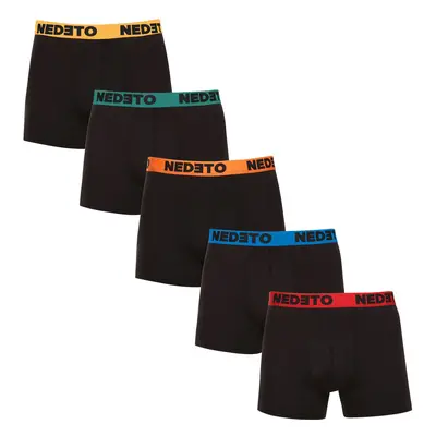 5PACK pánské boxerky Nedeto černé