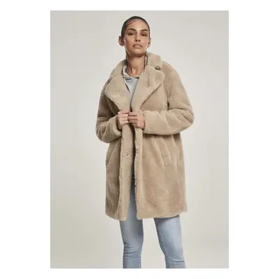 Dámský oversized Sherpa Coat pískový