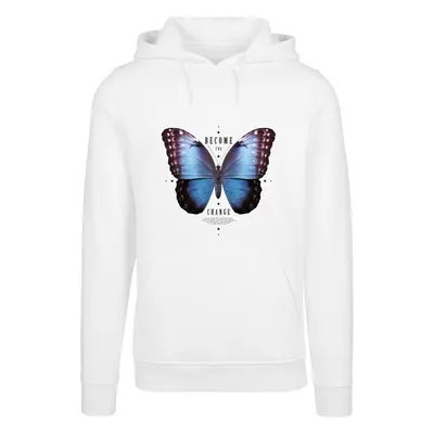 Pánská mikina Become The Change Butterfly Hoody bílá