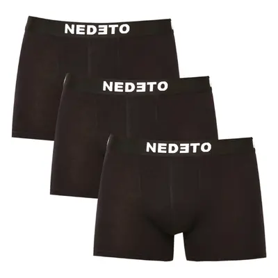 3PACK pánské boxerky Nedeto černé