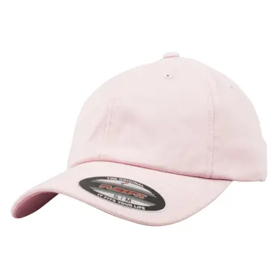 Kšiltovka Flexfit Cotton Twill Dad Cap růžová