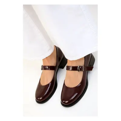 Soho Claret Red Patent Leather Women's Classic High Heel Shoes