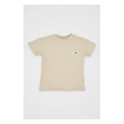 DEFACTO Baby Boy Crew Neck Waffle Short Sleeve T-Shirt