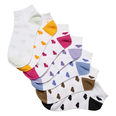 Ponožky do tenisek z recyklované příze Heart 7-Pack multicolor