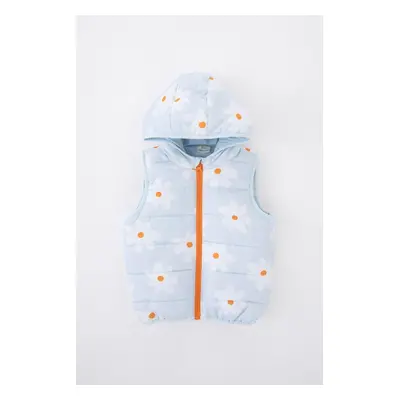 DEFACTO Baby Girl Water Repellent Hooded Patterned Inflatable Vest