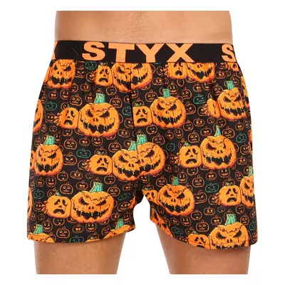 Pánské trenky Styx art sportovní guma Halloween dýně