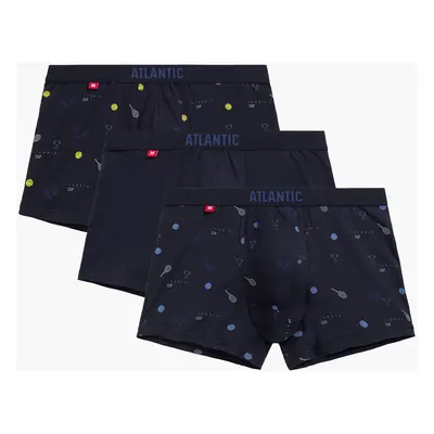 Pánské boxerky ATLANTIC 3Pack - tmavě modré