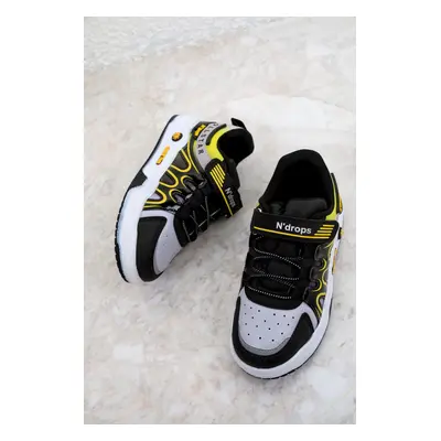 Soho Black-Grey-Yellow Kids Sneaker