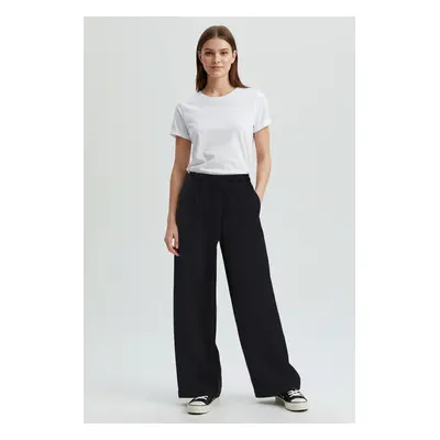 Trendyol Black Elastic Waist High Waist Extra Wide Leg Jeans