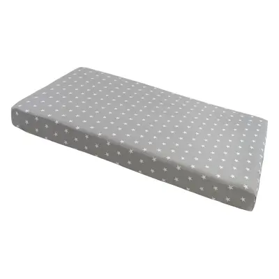 Medi Partners Fitted sheet for bed – cotton – White stars on gray