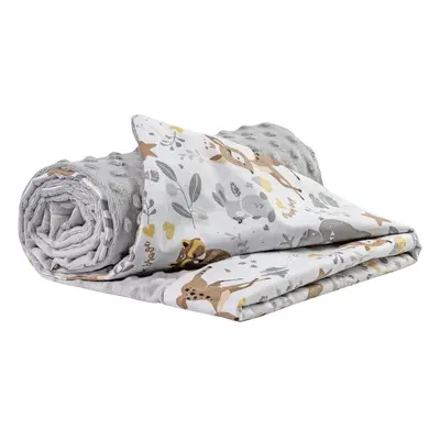 Medi Partners Blanket cotton + minky – Jelonki + gray minky