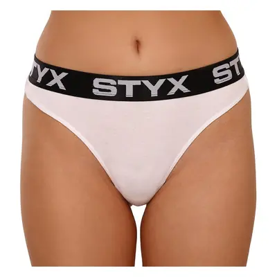 Dámská tanga Styx sportovní guma bílá