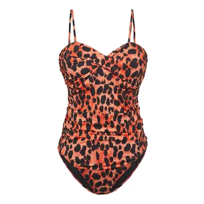 Trendyol Multicolored Animal Round Neck Swimsuit